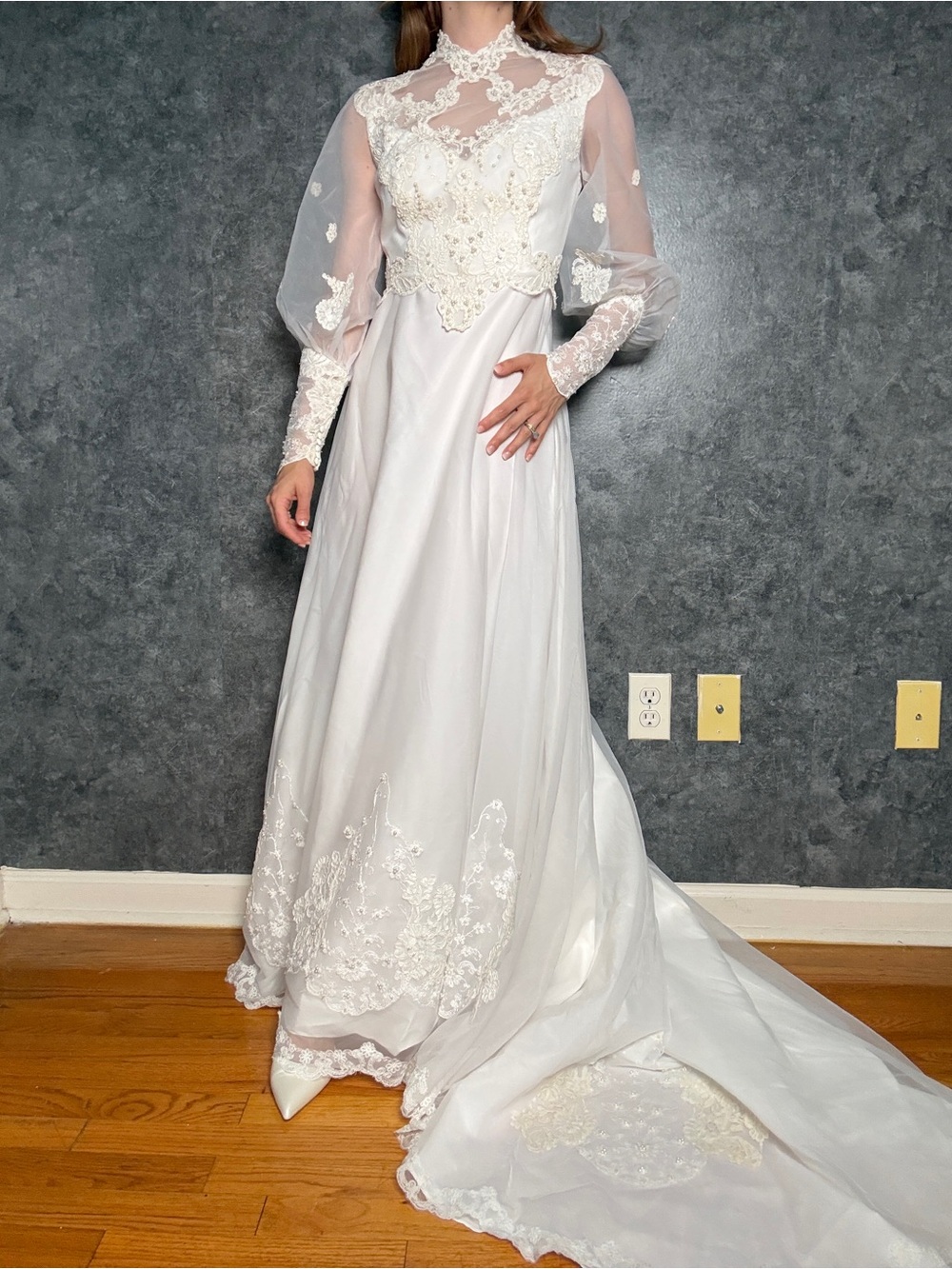 Vintage 1970s ILGWU Prairie Style Wedding Gown — Fully Restored